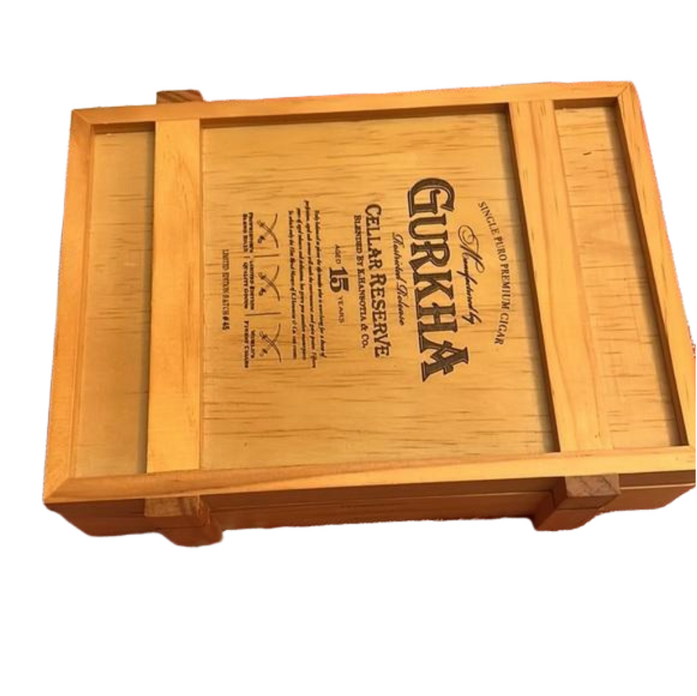GURKHA wooden empty box cigar GUC